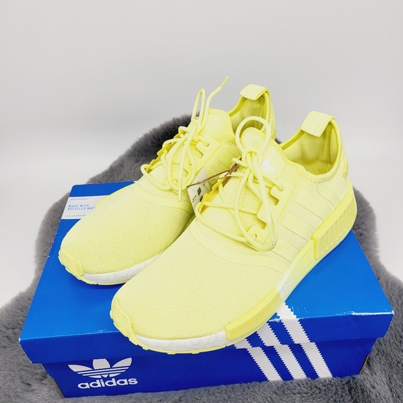 New Adidas Originals NMD_R1 Pulse Yellow Running Shoes Women's Size 6.5 - Picture 6 of 8